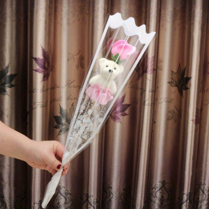 17pcs Romantic Artificial Rose Bouquets with Plush Bears