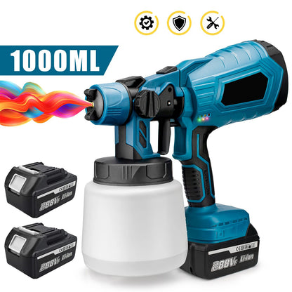 Gun Wireless Paint Sprayer Portable Paint Blue