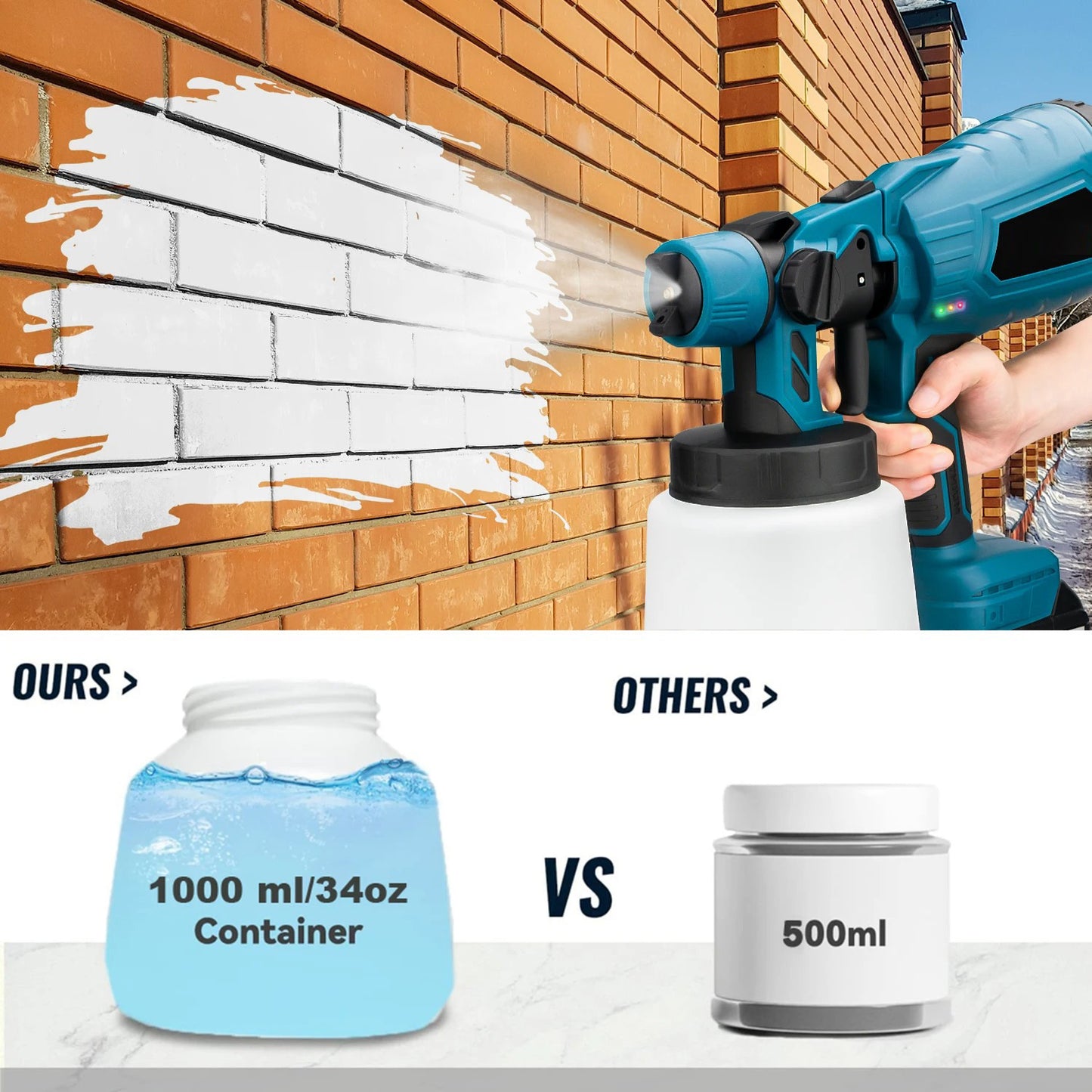 Gun Wireless Paint Sprayer Portable Paint Blue