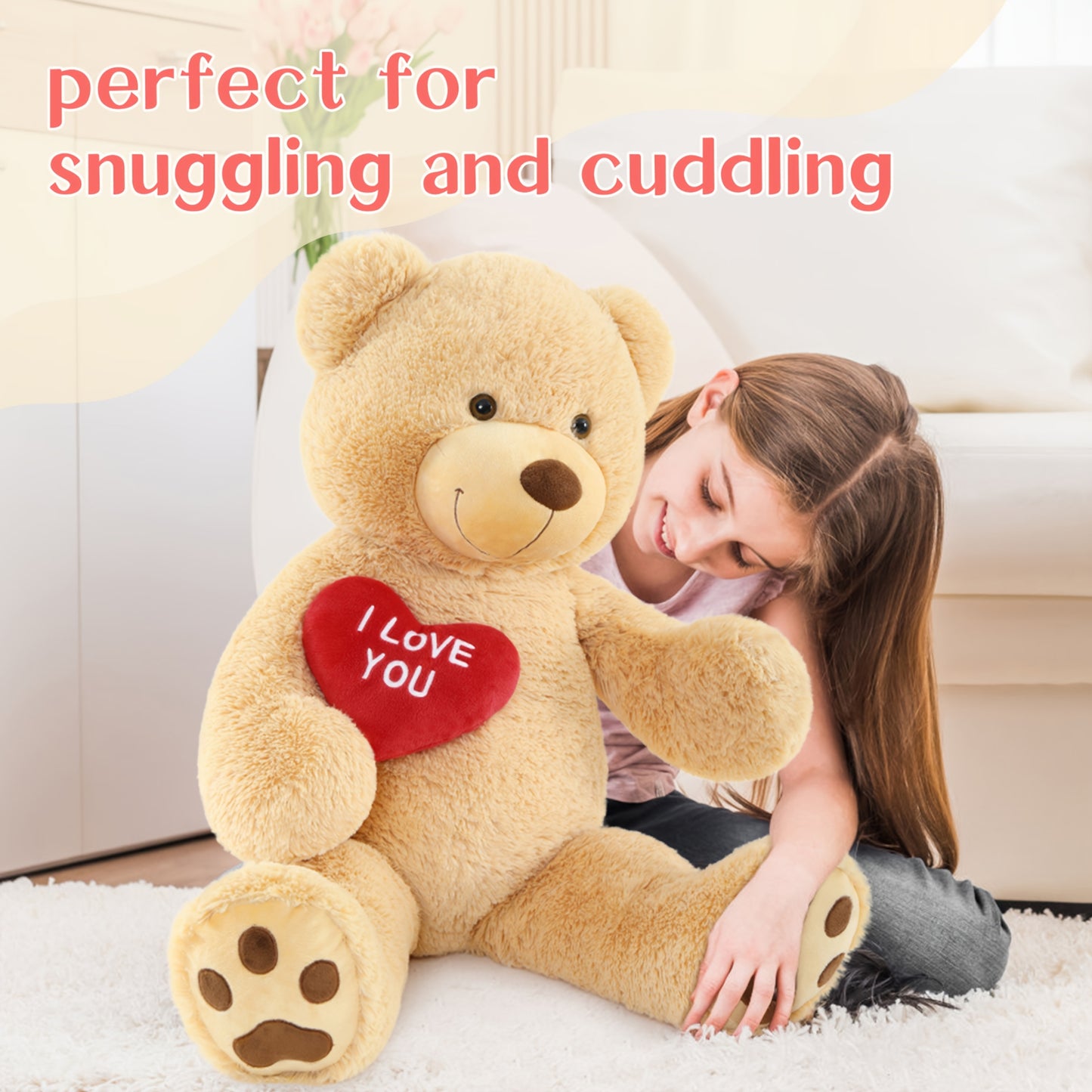 36" Giant Light Brown Teddy Bear Plush