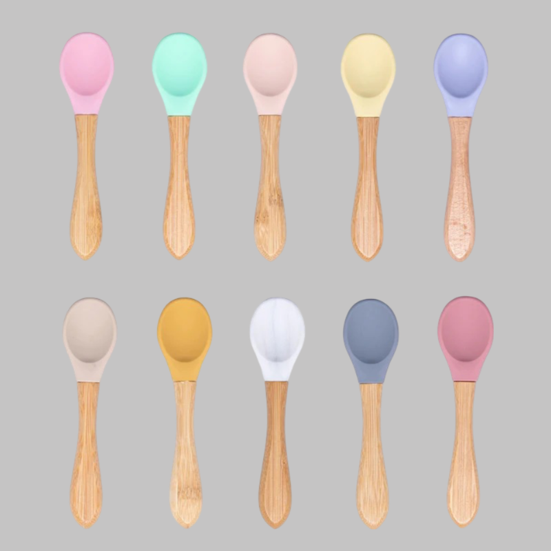 Baby Wooden Silicone utensils