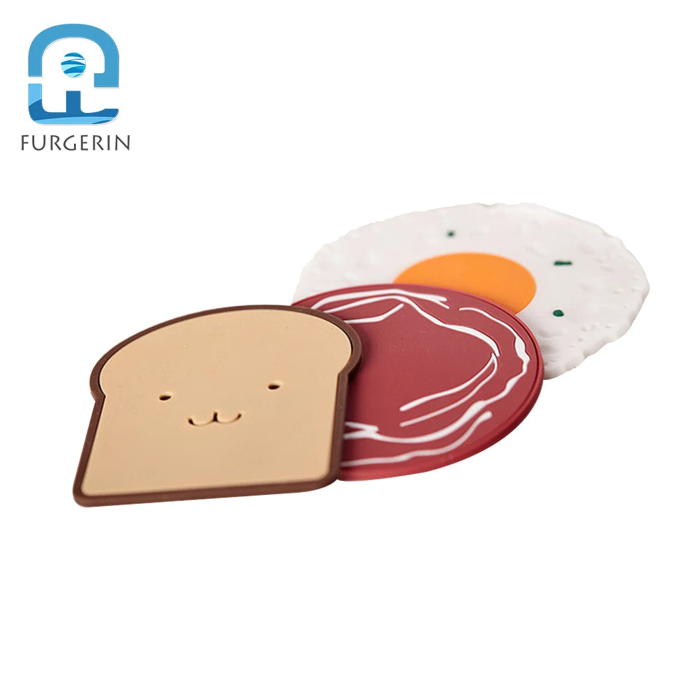 Sandwich silicon coaster