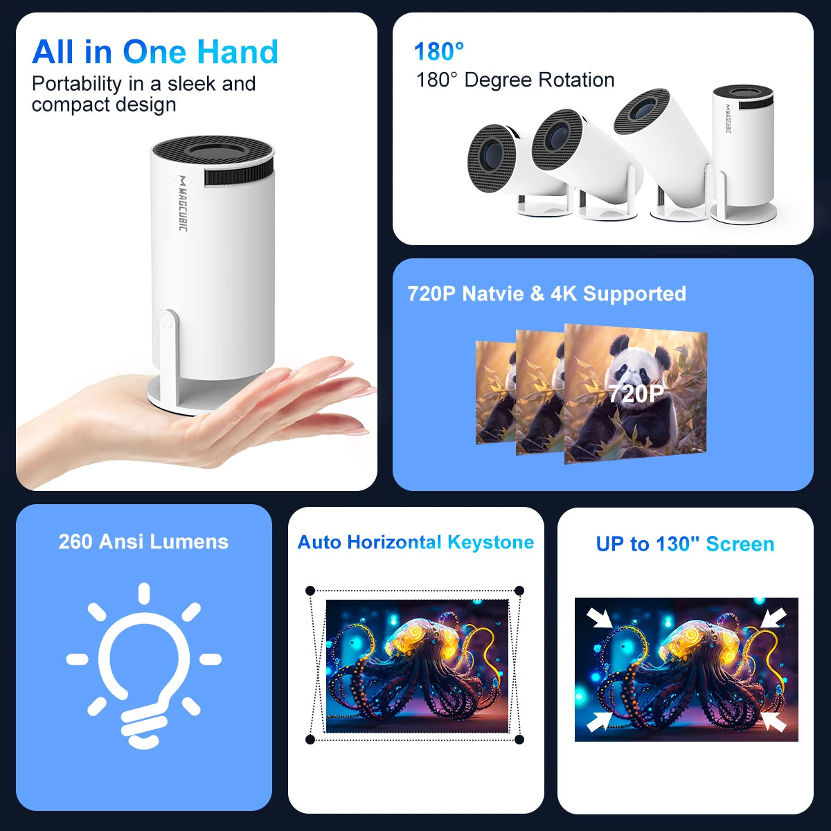 4k Android mini projector