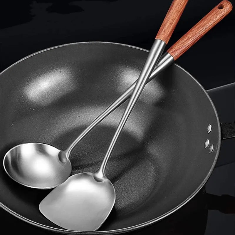 High-quality stainless steel cookware set with modern design