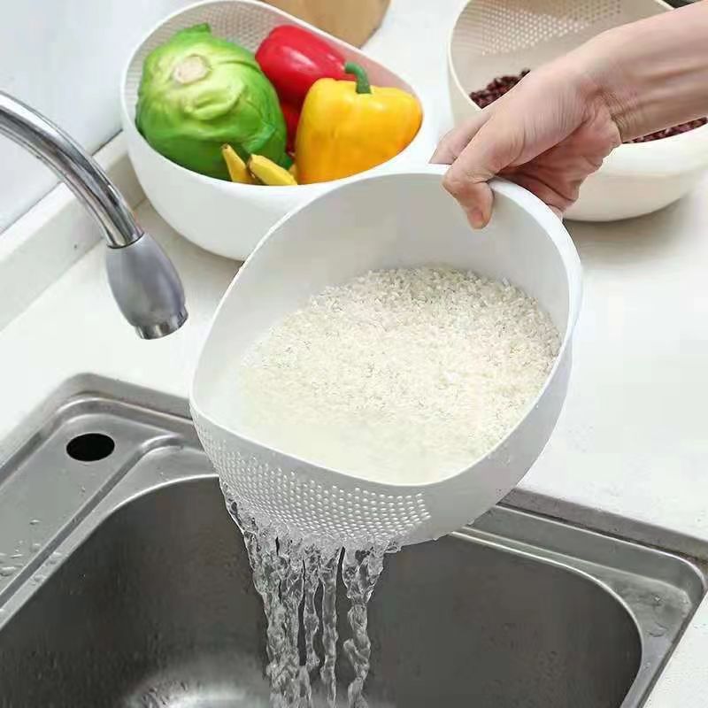 Rice Washing Bowl & Strainer | Effortless Rinsing | Hermes Kitchen