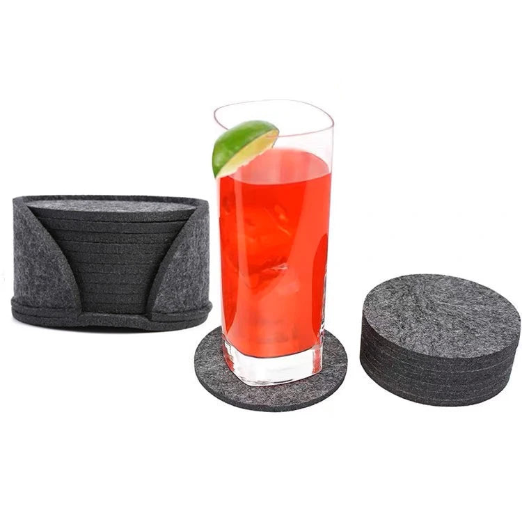 10pcs Round Felt Coaster