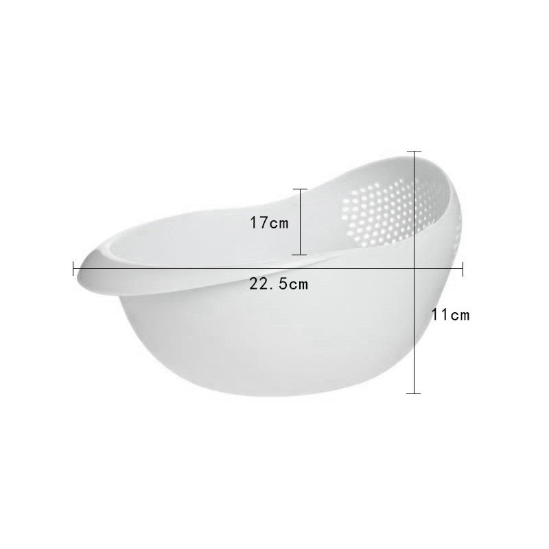 Rice Washing Bowl & Strainer | Effortless Rinsing | Hermes Kitchen