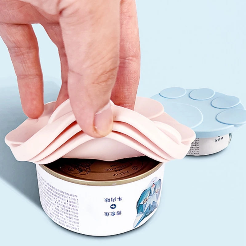 Silicone pet can food Lids and spoons