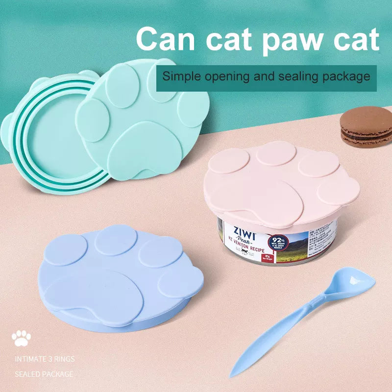 Silicone pet can food Lids and spoons