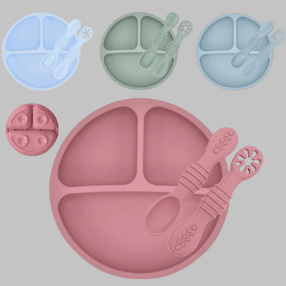 Baby Safe Silicone Suction Dining Plate