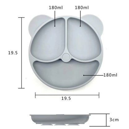 Baby Safe Silicone Suction Dining Plate