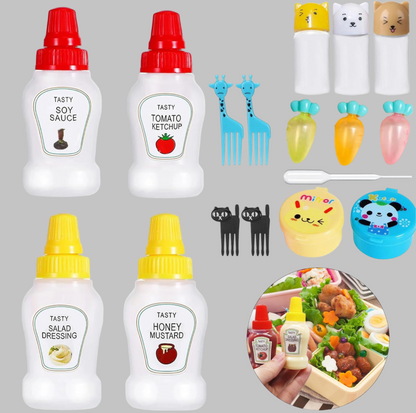 Kids Mini Condiment Bottles