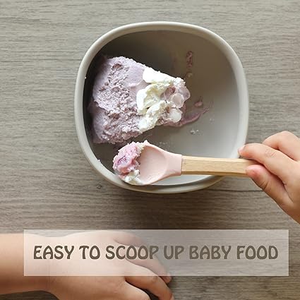 Baby Wooden Silicone utensils